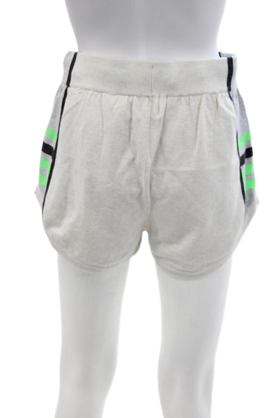 WISPR Womens Cotton Side Striped Drawstring Waist Athletic Shorts Gray Size S