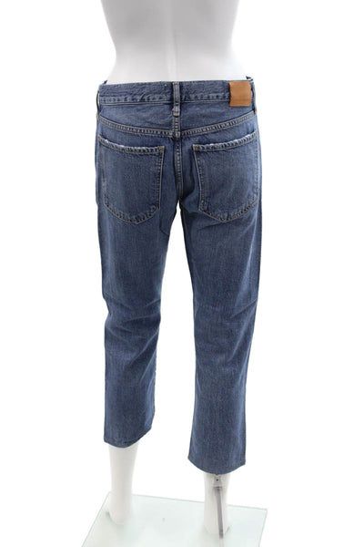 Citizens of Humanity Womens Cotton Distressed Detail Buttoned Jeans Blue Size 25