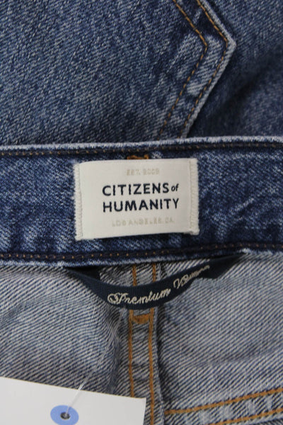 Citizens of Humanity Womens Cotton Distressed Detail Buttoned Jeans Blue Size 25