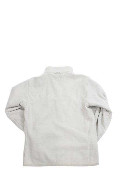 The North Face Childrens Girls Full Zipper Fleece Sweater Off White Size Large