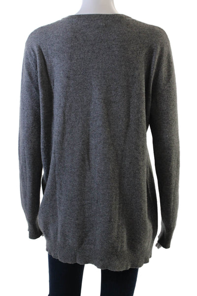 Equipment Femme Womens Cashmere Camouflage Star Knit Sweater Gray Size S