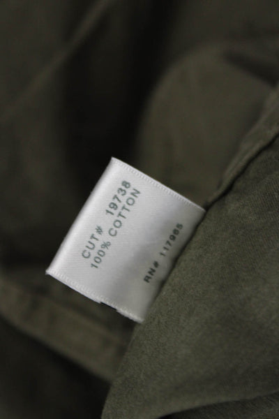 J Brand Womens Flat Front Crop Tapered Zip Pocket Jogger Pants Green Size 26