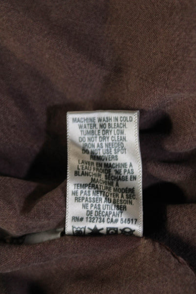 Bella Dahl Womens Sleeveless V Neck Tie Tank Blouse Brown Size XS