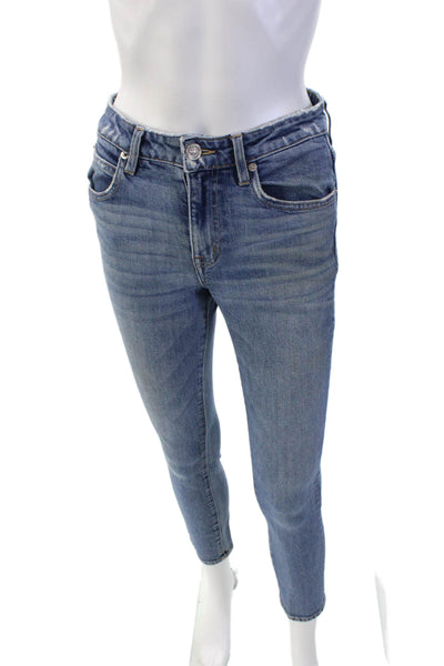 Rag & Bone Womens Mid Rise Medium Wash Slim Fit Jeans Blue Size 25