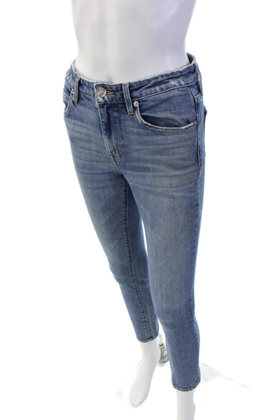 Rag & Bone Womens Mid Rise Medium Wash Slim Fit Jeans Blue Size 25