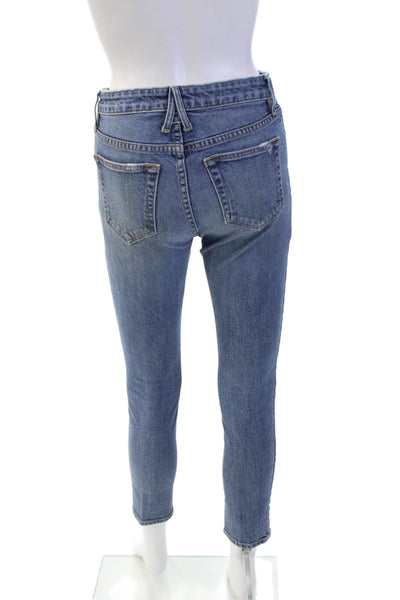 Rag & Bone Womens Mid Rise Medium Wash Slim Fit Jeans Blue Size 25