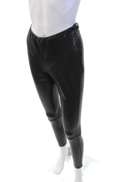 Jonathan Simkhai Womens Faux Leather Leggings Black Size XS
