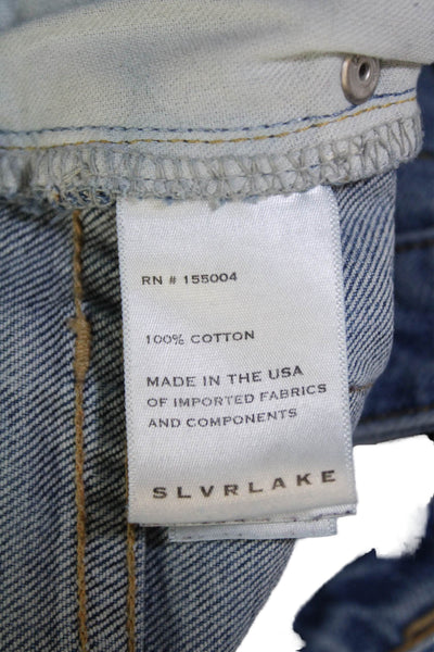 Slvrlake Womens Mid Rise Medium Wash Skinny Jeans Blue Size 25