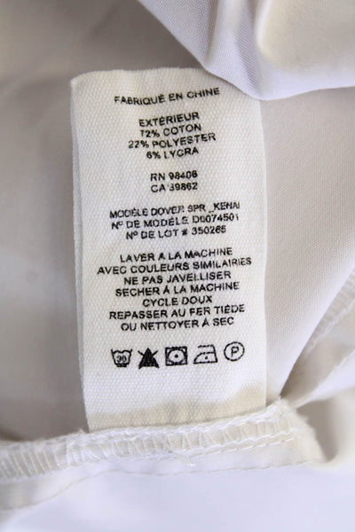 Theory Mens Cotton Collared Long Sleeve Button-Down Shirt White Size 16