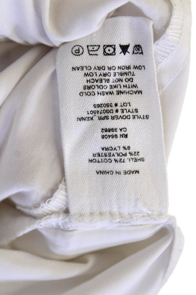 Theory Mens Cotton Collared Long Sleeve Button-Down Shirt White Size 16
