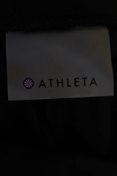 Athleta Womens Textured Lined Skinny Fitted Leggings Black Size 06