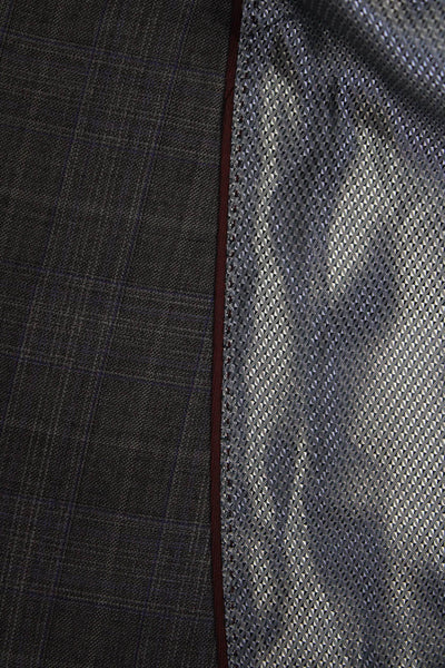 Vinci Mens Wool Long Sleeve Stripe Button Blazer Pants Suit Gray Size EUR 40