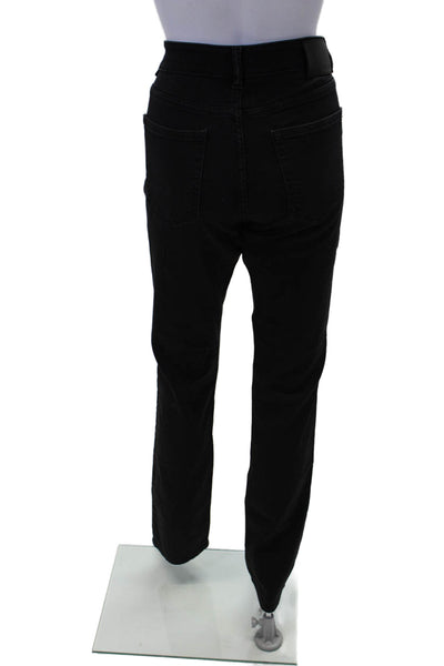 DL1961 Womens Mid Rise Solid 5 Pocket Slim Straight Jeans Black Size 30