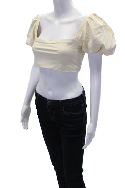 Agua Bendita Womens Calista Bikini Top - Crema Size XL