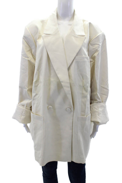 Good American Womens Woven Blazer 2.0 - Bone001 Size 7