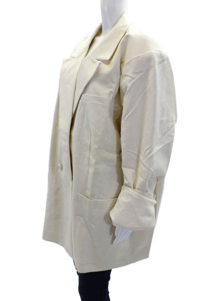 Good American Womens Woven Blazer 2.0 - Bone001 Size 7