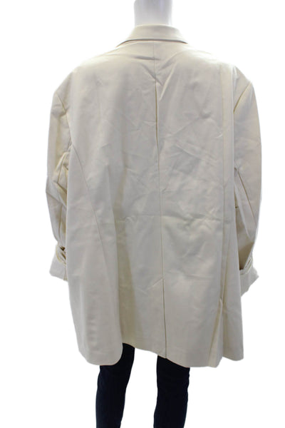 Good American Womens Woven Blazer 2.0 - Bone001 Size 7