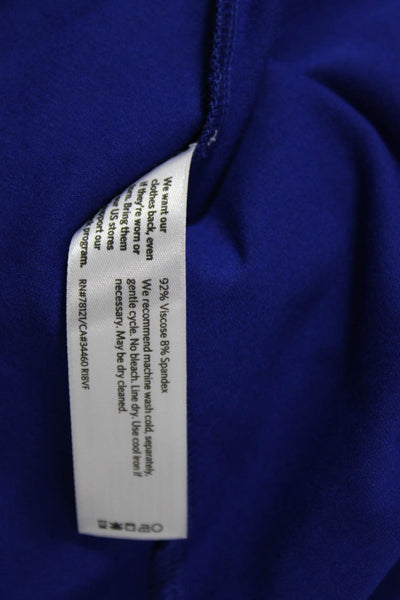 Eileen Fisher Womens 3/4 Sleeve Scoop Neck Knit Shirt Blue Size PS