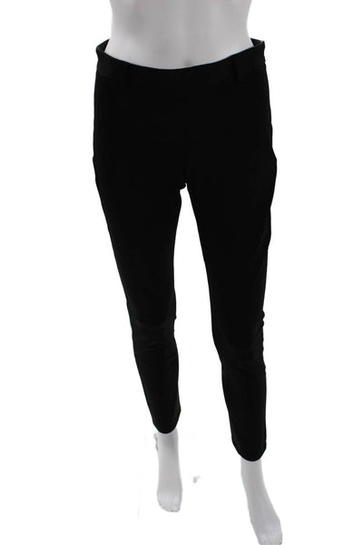 Tara Jarmon Womens Side Zip High Rise Slim Cut Trouser Pants Black Size IT 38