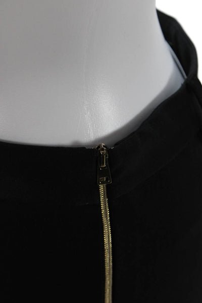 Tara Jarmon Womens Side Zip High Rise Slim Cut Trouser Pants Black Size IT 38