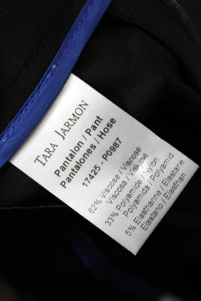 Tara Jarmon Womens Side Zip High Rise Slim Cut Trouser Pants Black Size IT 38