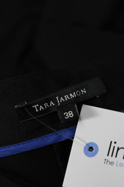 Tara Jarmon Womens Side Zip High Rise Slim Cut Trouser Pants Black Size IT 38