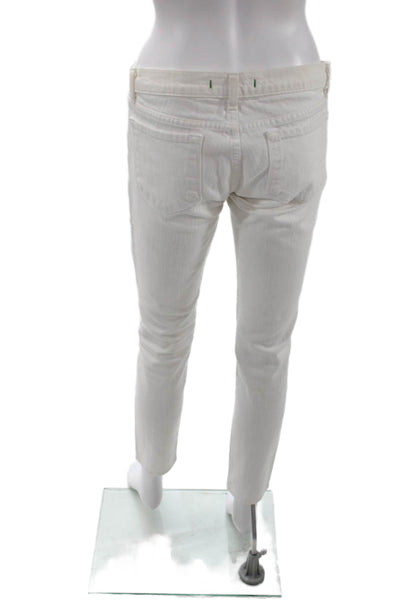 J Brand Womens Zipper Fly High Rise Skinny Ankle Jeans White Denim Size 29