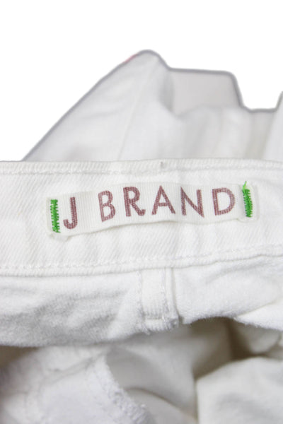 J Brand Womens Zipper Fly High Rise Skinny Ankle Jeans White Denim Size 29