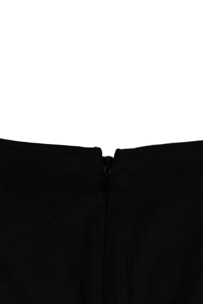 Alexander McQueen Womens Back Zip Knee Length Pencil Skirt Black Size Italian 40