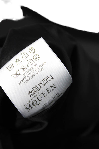 Alexander McQueen Womens Back Zip Knee Length Pencil Skirt Black Size Italian 40