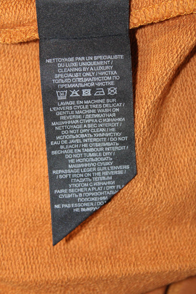 Balmain Mens Cotton Long Sleeve Graphic Pullover Hoodie Brown Size L