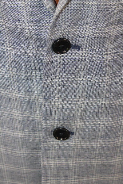 Brooks Brothers Men's Collared Long Sleeves Unlined Basic Jacket Plaid Size 44