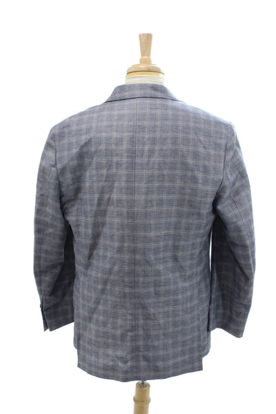 Brooks Brothers Men's Collared Long Sleeves Unlined Basic Jacket Plaid Size 44