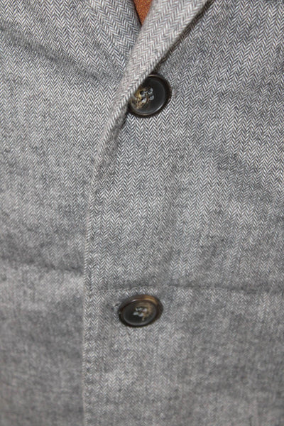 San Remo Men's Long Sleeves Lined Two Button Blazer Jacket Gray Size 56