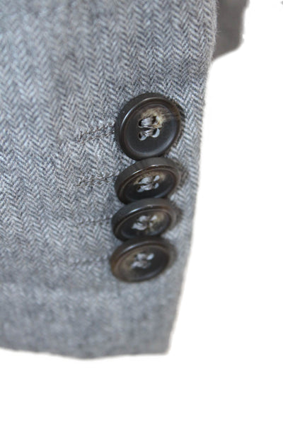 San Remo Men's Long Sleeves Lined Two Button Blazer Jacket Gray Size 56