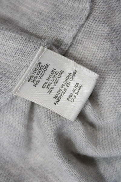 Rebecca Taylor Womens Crew Neck Sweater Beige Grey Wool Blend Size Small