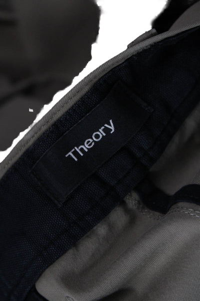 Theory Mens Straight Leg Zaine Witten Khaki Pants Beige Cotton Size 34
