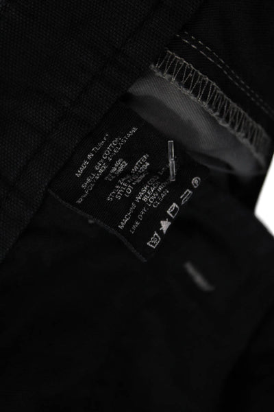 Theory Mens Zip Up Flat Front Zaine Witten Khaki Pants Gray Cotton Size 34