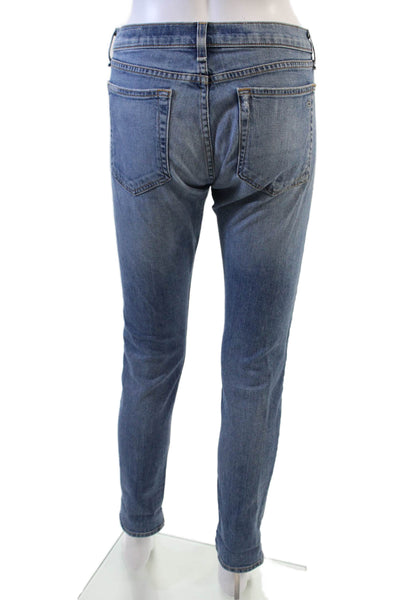 Rag & Bone Jean Womens Cotton Distressed Low Rise Skinny Jeans Blue Size 26