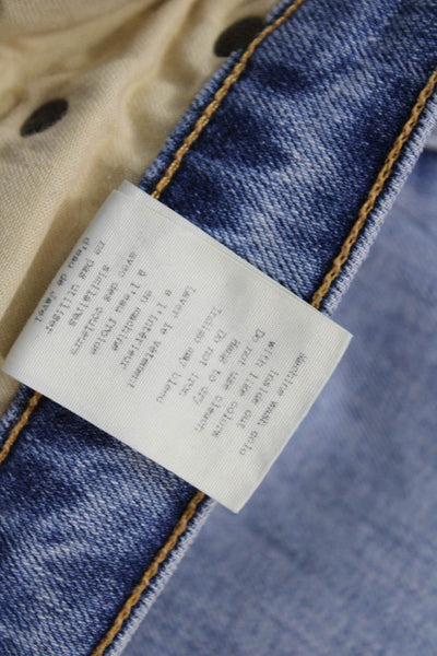 Rag & Bone Jean Womens Cotton Distressed Low Rise Skinny Jeans Blue Size 26