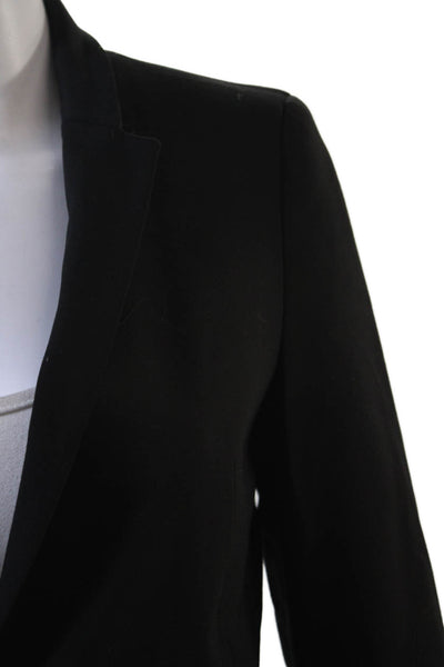 Zara Basic Womens Grommet Single Button Blazer Jacket Black Size Small
