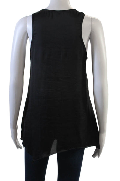 Rag & Bone Womens V Neck Asymmetrical Tank Top Black Size Extra Small