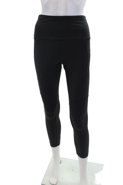Lululemon Womens Spandex Textured Lined Ankle Leggings Black Size S