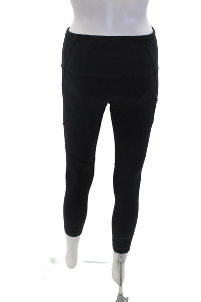 Lululemon Womens Spandex Textured Lined Ankle Leggings Black Size S
