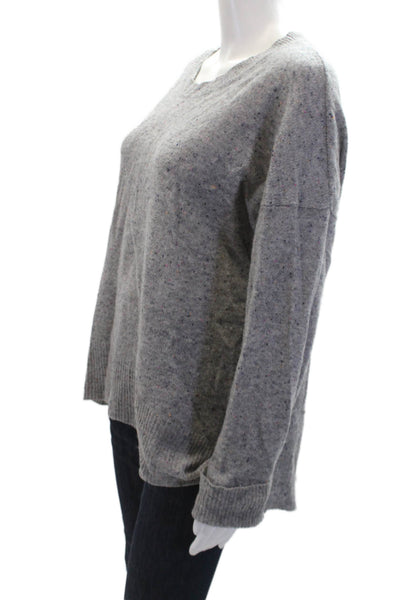 philosophy Womens Cotton Long Sleeve Round Neck Knit Sweater Gray Size L