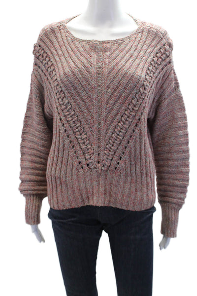 Rag & Bone Womens Cotton Pullover Long Sleeve Thick-Knit Sweater Red Size S
