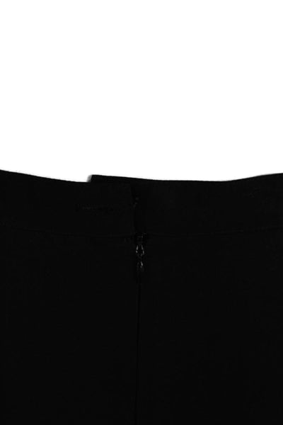 Eitenne Brunel Womens Back Zip Midi Pencil Skirt Black Wool Size 8