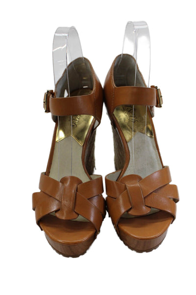 The Jetset Diaries Michael Kors Womens Ankle Strap Espadrilles Sandals Brown 6.5