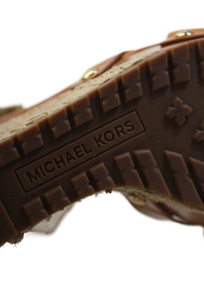 The Jetset Diaries Michael Kors Womens Ankle Strap Espadrilles Sandals Brown 6.5
