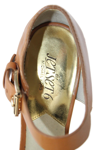 The Jetset Diaries Michael Kors Womens Ankle Strap Espadrilles Sandals Brown 6.5